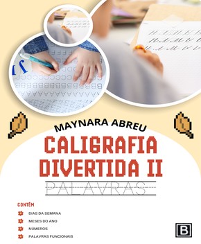 Capa de Caligrafia Divertida — Palavras